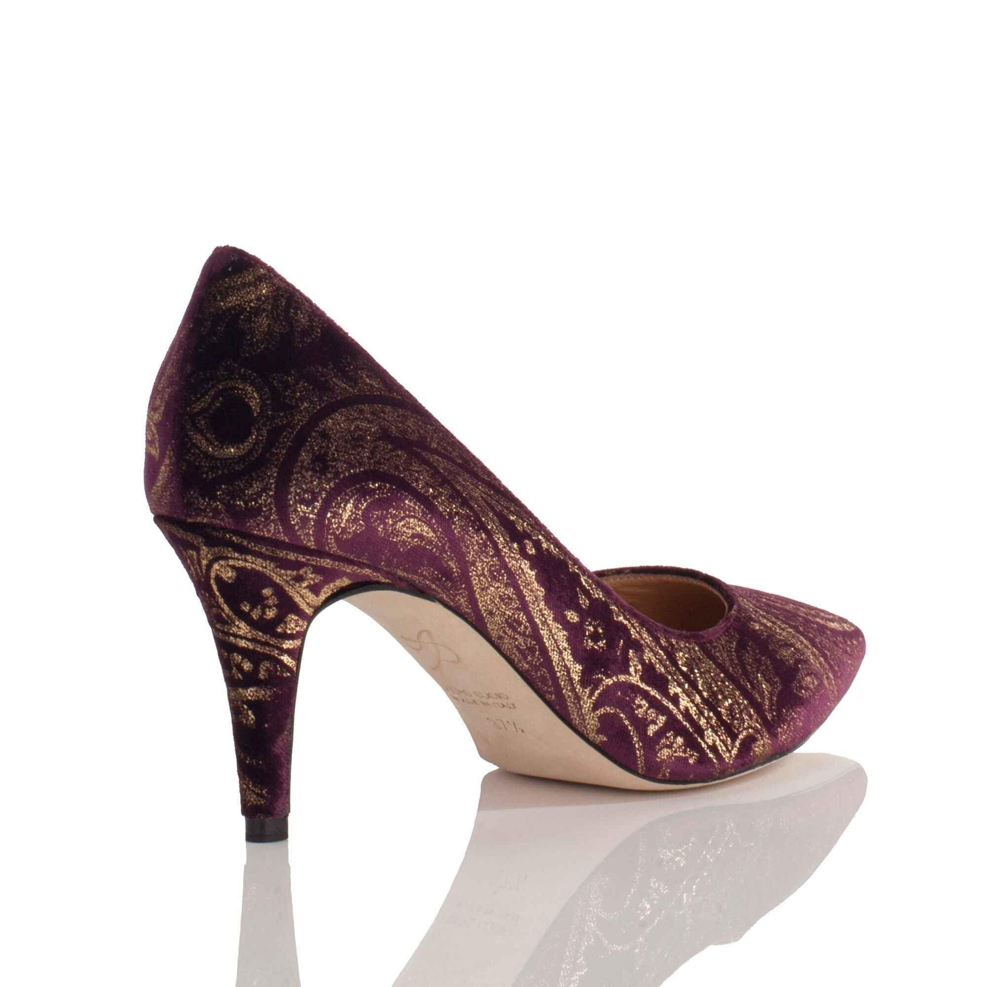 Allysa Payne Dalia Purple Velvet 2-Inch Pump