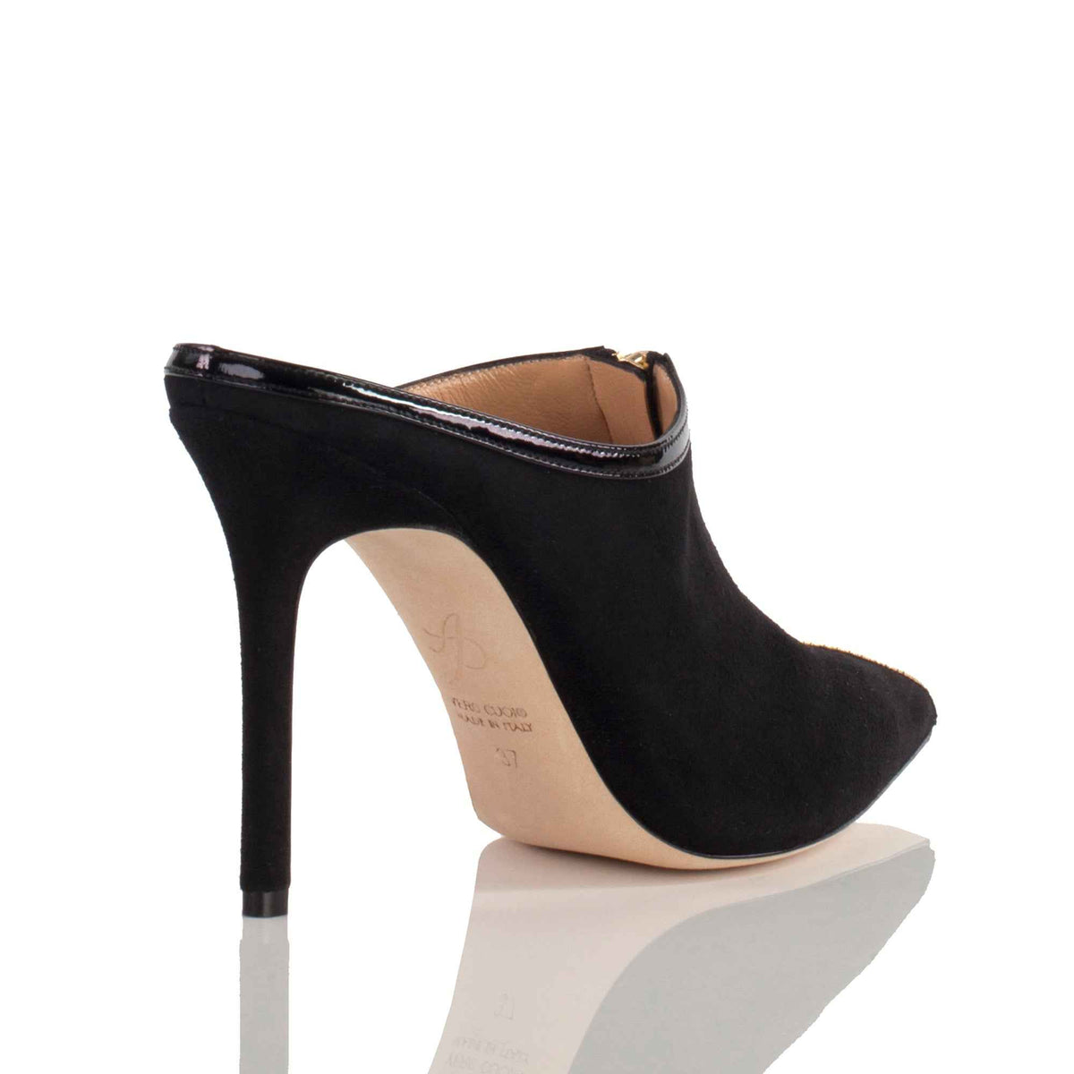 Allysa Payne Sabot Black Suede Mule