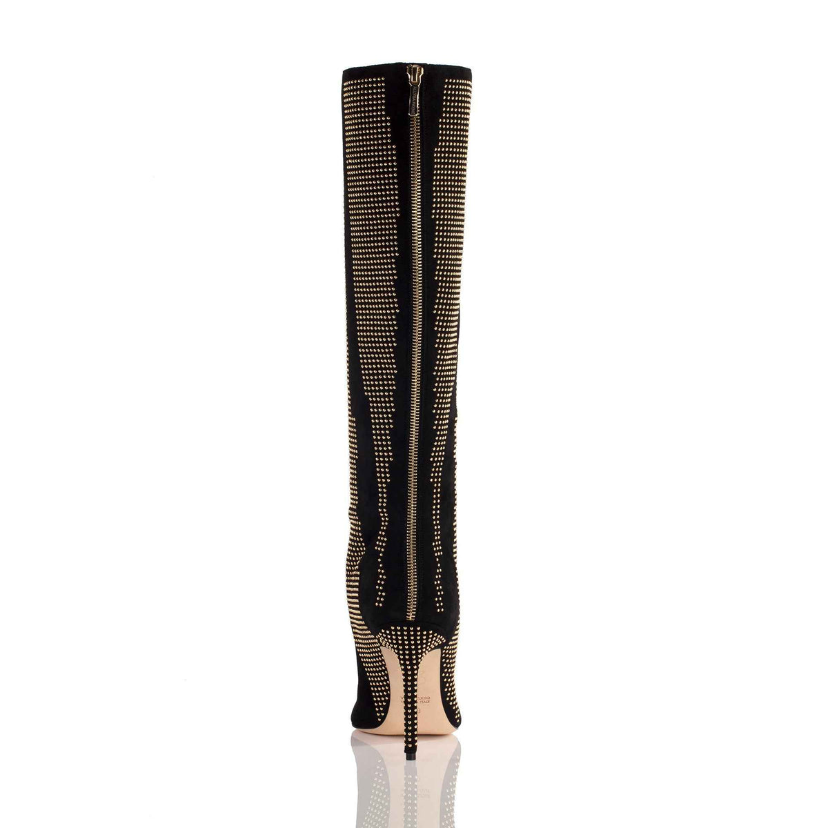 Allysa Payne Thara Italian Suede Studded Knee-High Boot