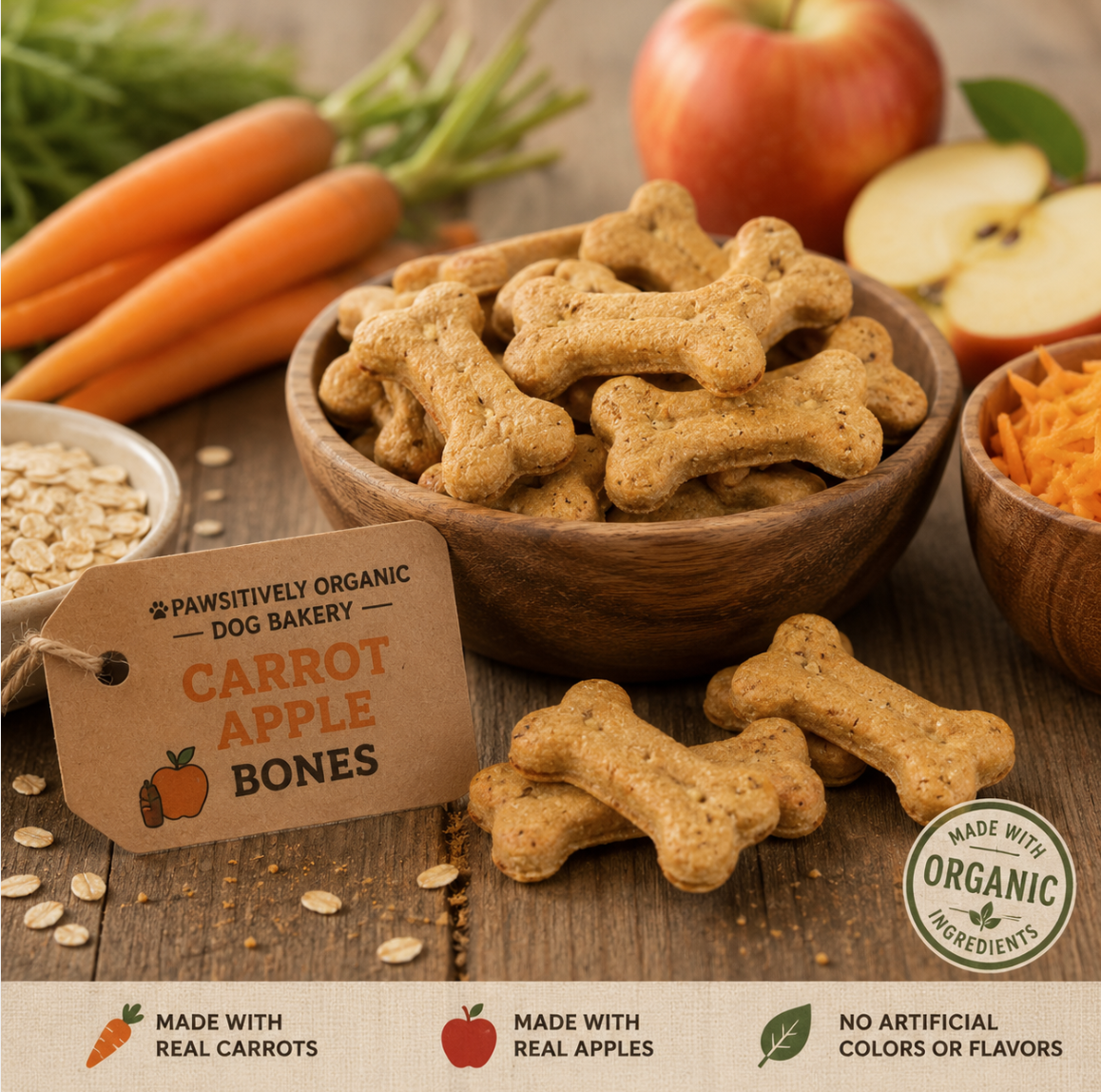 Organic Apple Carrot Bones
