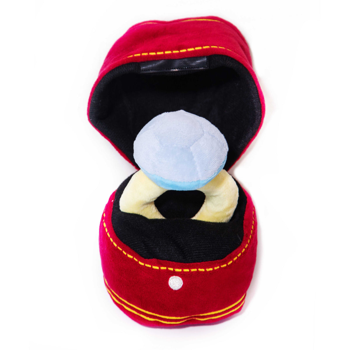 Glow Pups: Engagement Ring Squeaky Plush Dog Toy