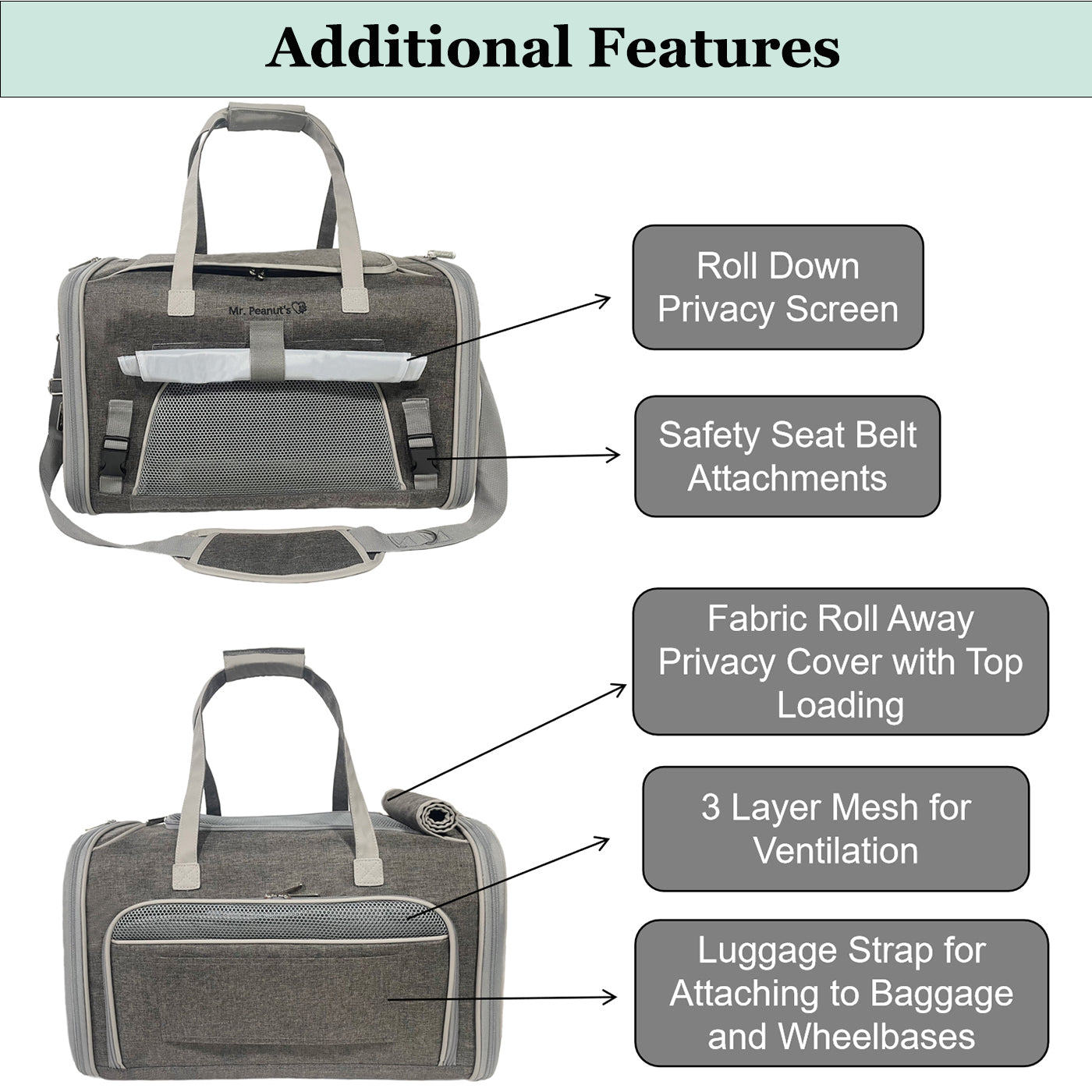 Mr. Peanuts Gold Series Big Apple XL Size Airline Compliant Expandable Pet Carrier | HT Animal Supply