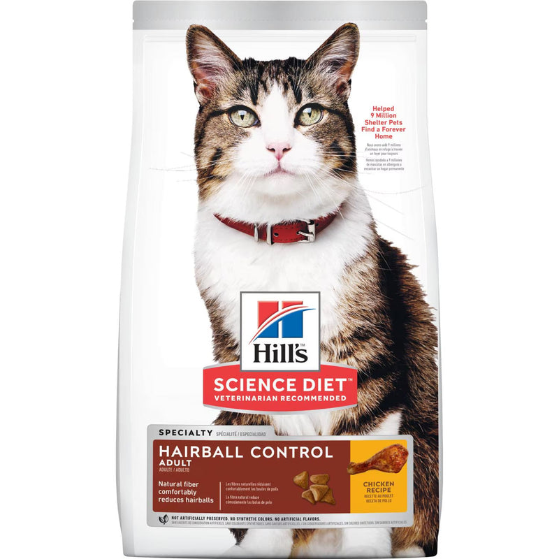 Hills Science Diet Adult Hairball Control Chicken Recipe Dry Cat Food Bag (3.5lb)