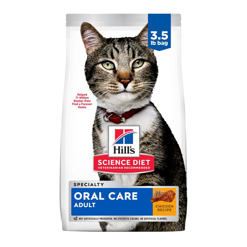 Hills Science Diet Adult Oral Care Chicken Recipe Dry Cat Food Bag