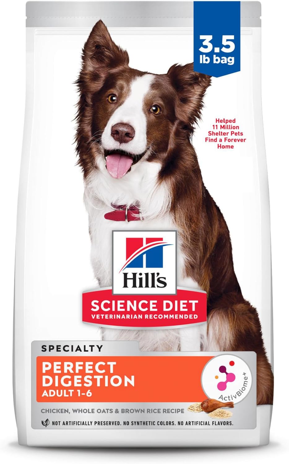Hills Science Diet Adult Perfect Digestion Chicken, Brown Rice & Whole Oats Recipe Dry Dog Food Bag