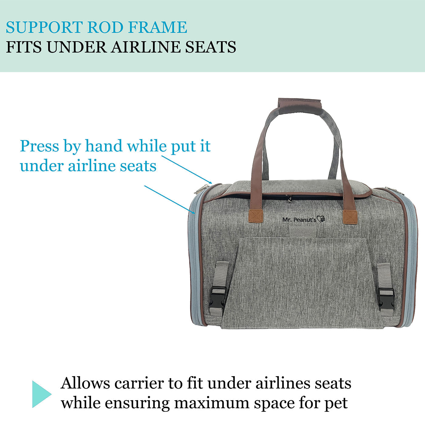 Mr. Peanuts Gold Series Standard Size Airline Compliant Expandable Pet Carrier