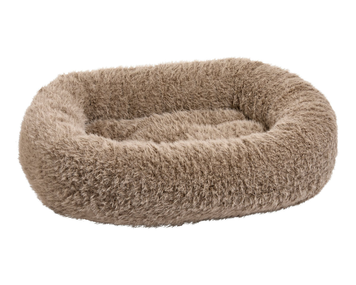 Bowsers Soft Textures Calming Donut Dog Bed - Premium Plush Round Bed