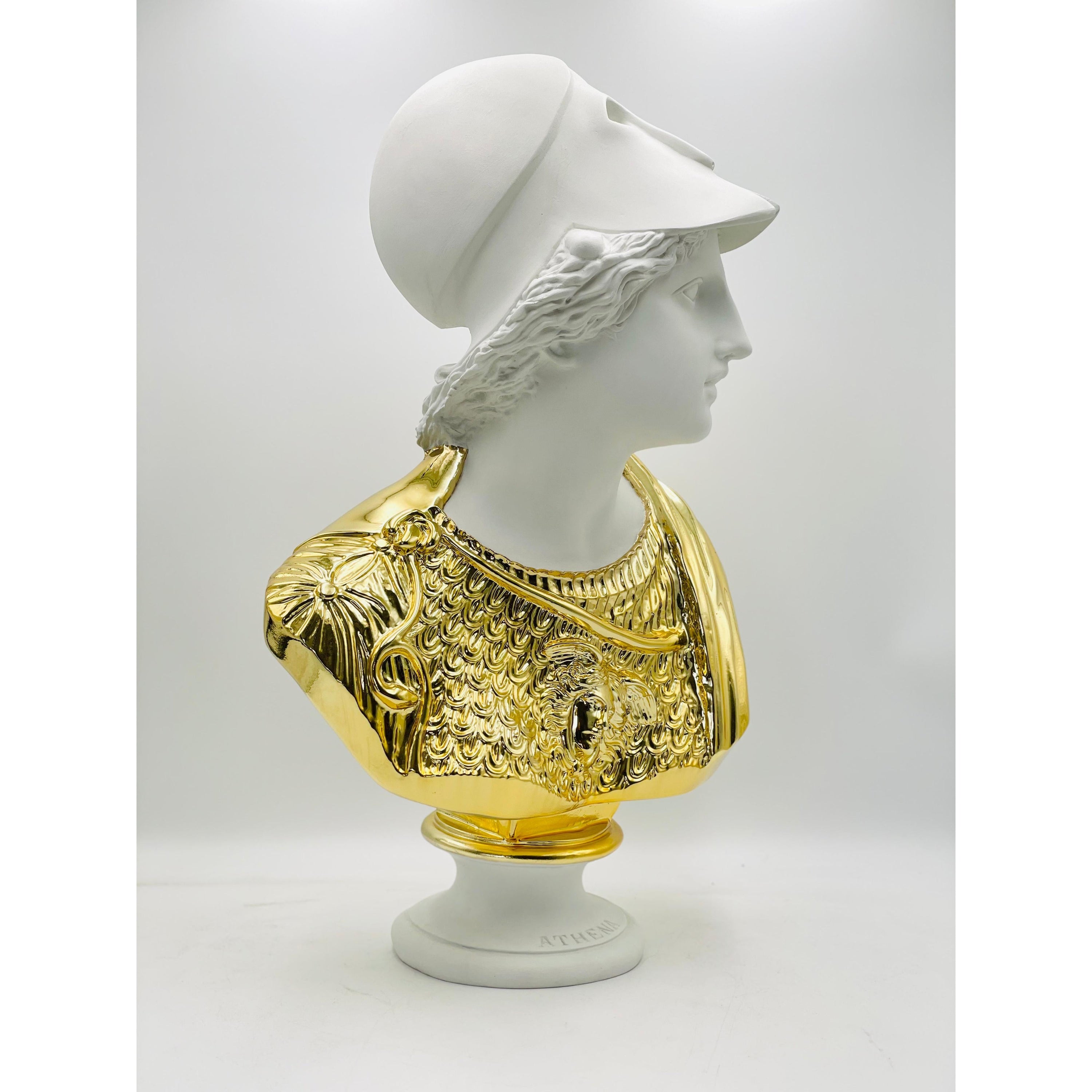 Athena Sculpture - Gold Chrome Edition Gold; Red Chrome Decor Sculpture image 2 - HT Animal Supply