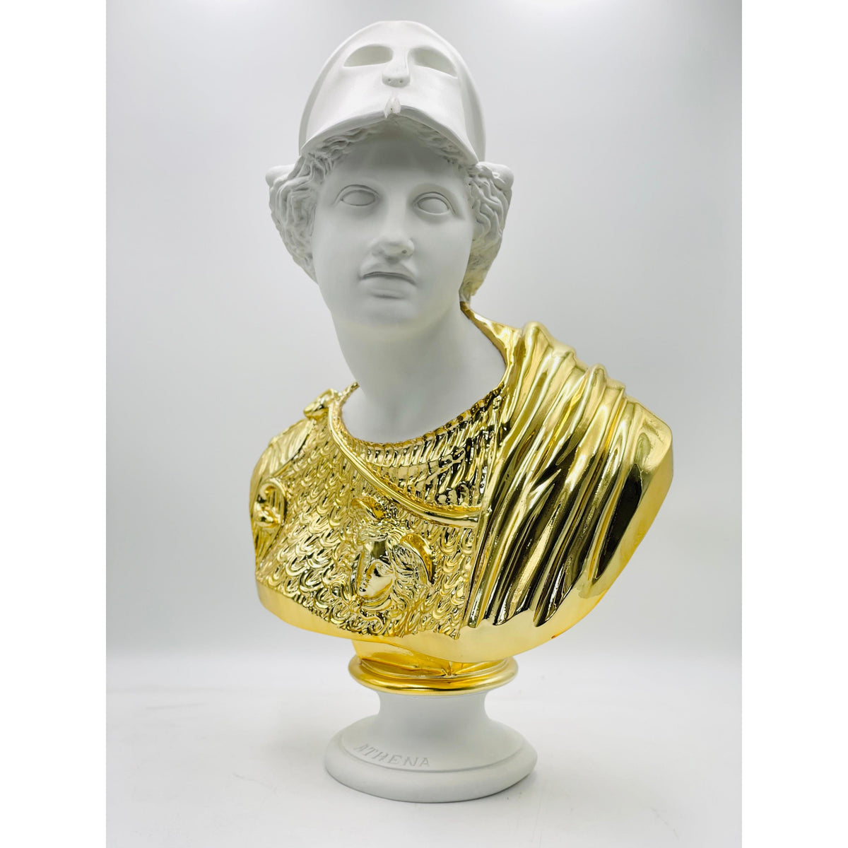 And Iconic Athena Sculpture Gold Chrome Style