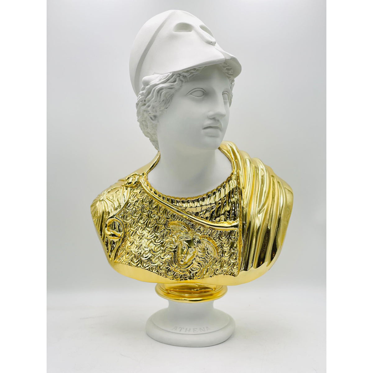 And Iconic Athena Sculpture Gold Chrome Style