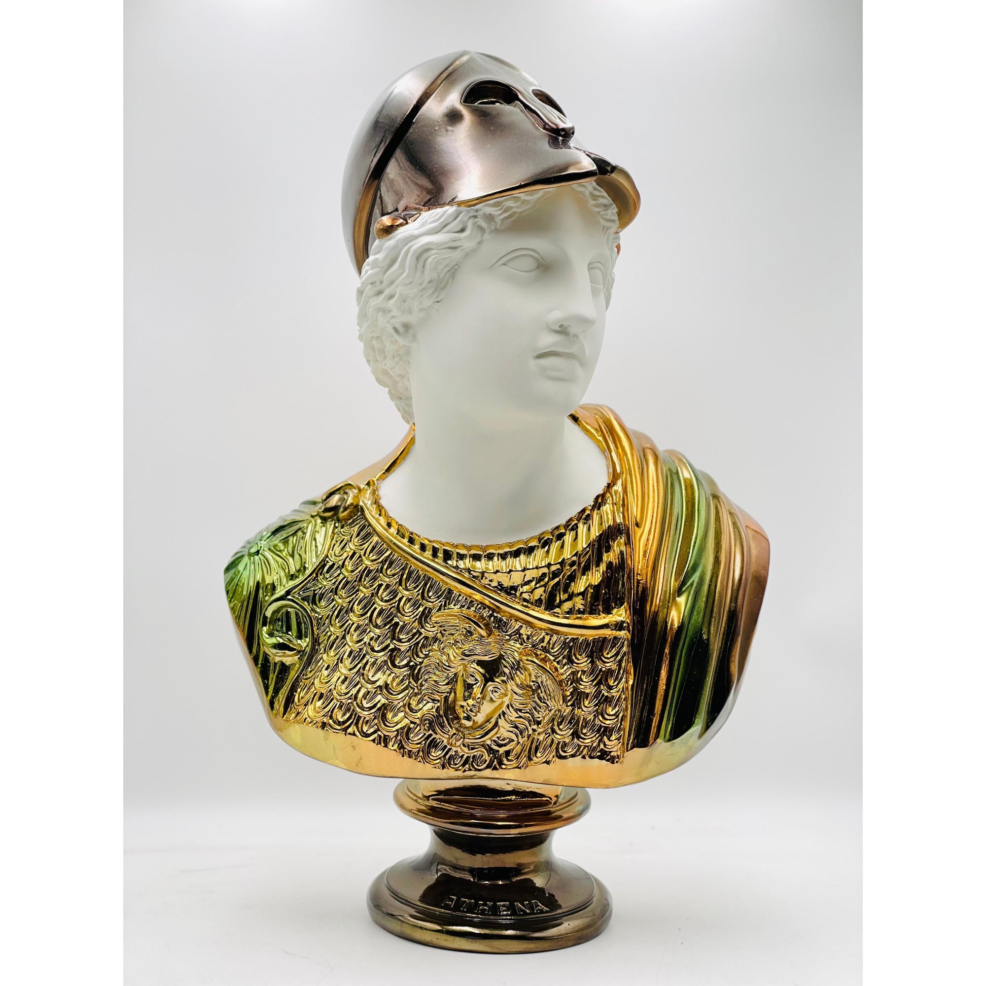 And Iconic Athena Sculpture Ombre Chrome Style