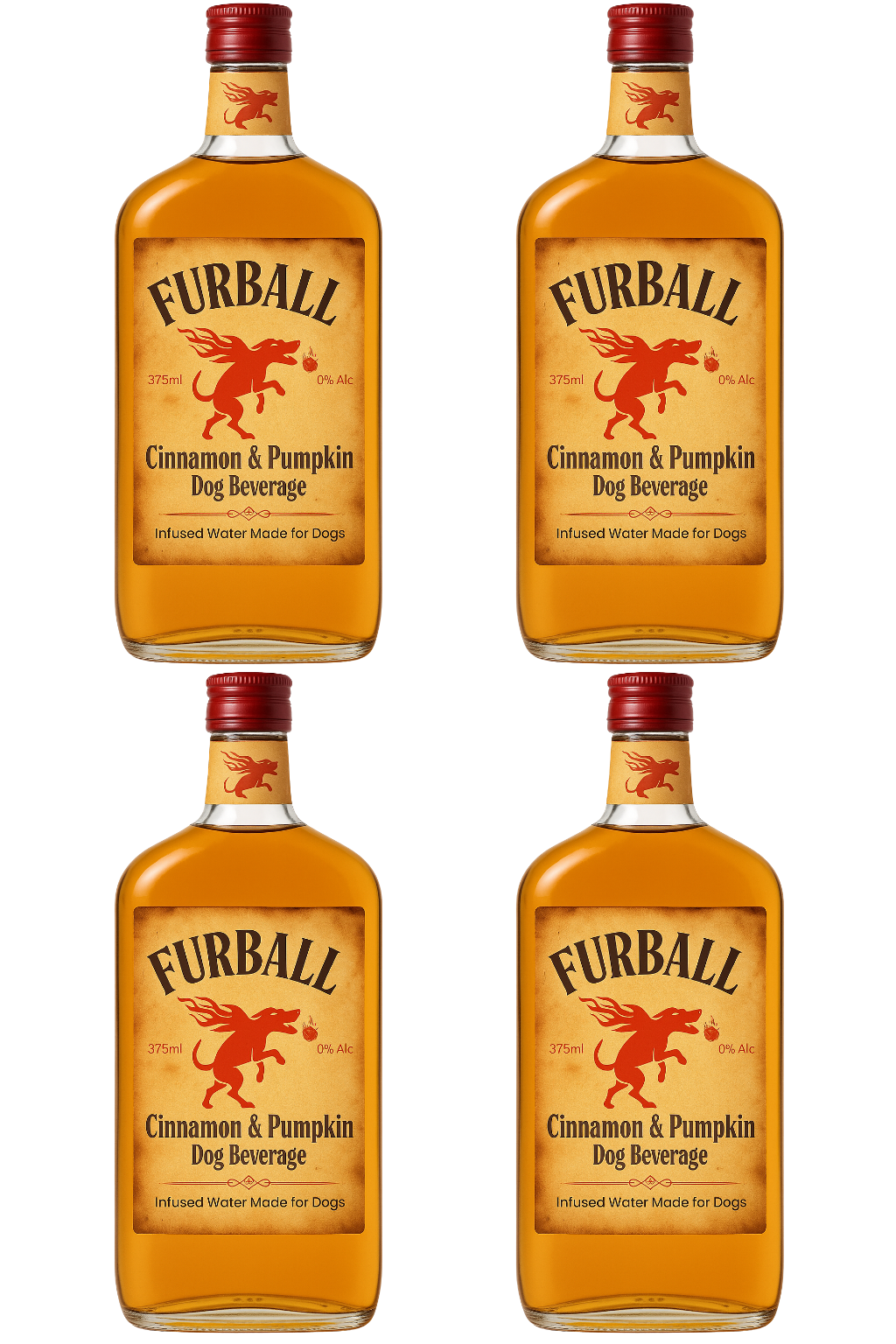 Furball Dog Whiskey Miniatures 4ct