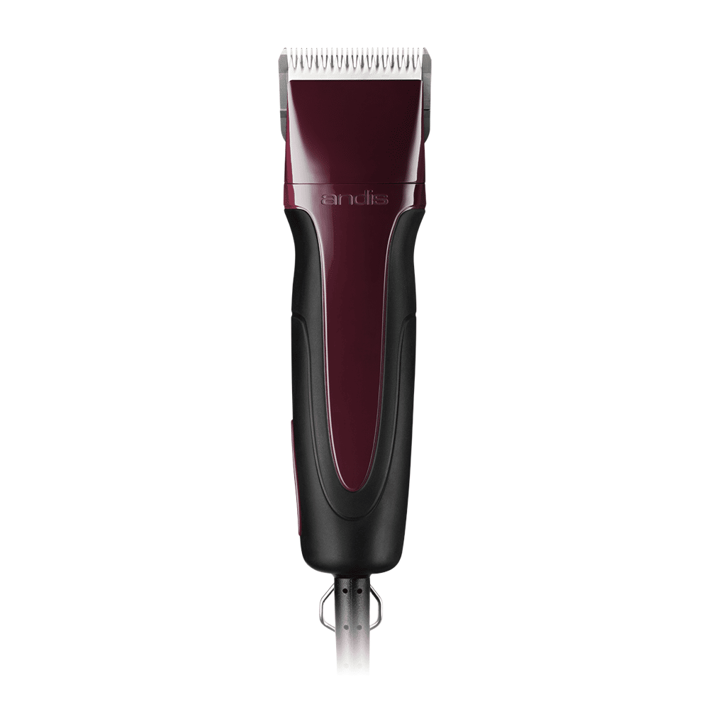 Andis Excel 5-Speed Corded Clipper Burgundy with Free Wide Tooth De-Shedding Tool