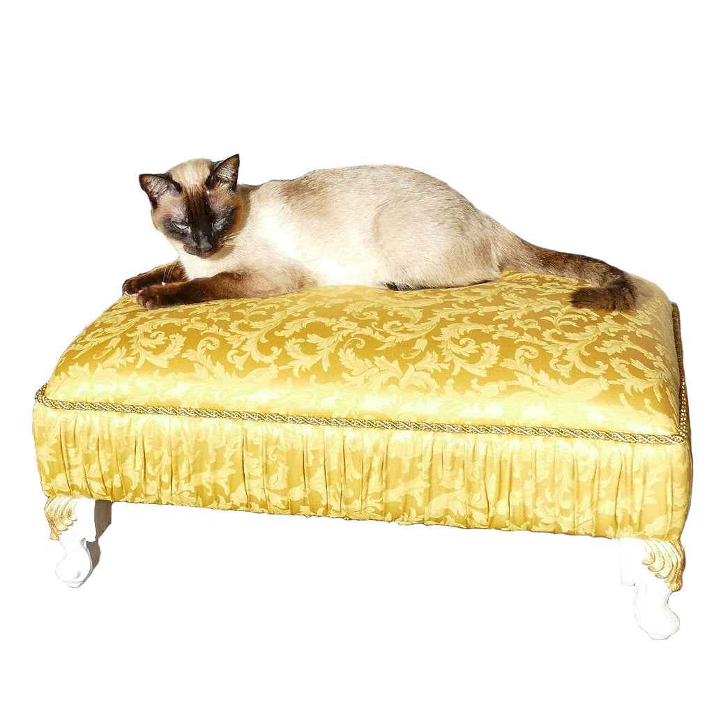 Giovanna 24K Gold Leaf Damask Luxury Pet Bed