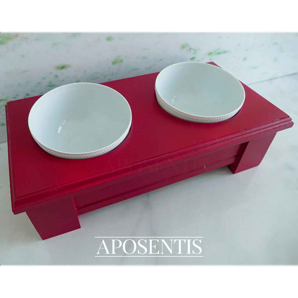 Flora Wooden Elevated Dog and Cat Feeder