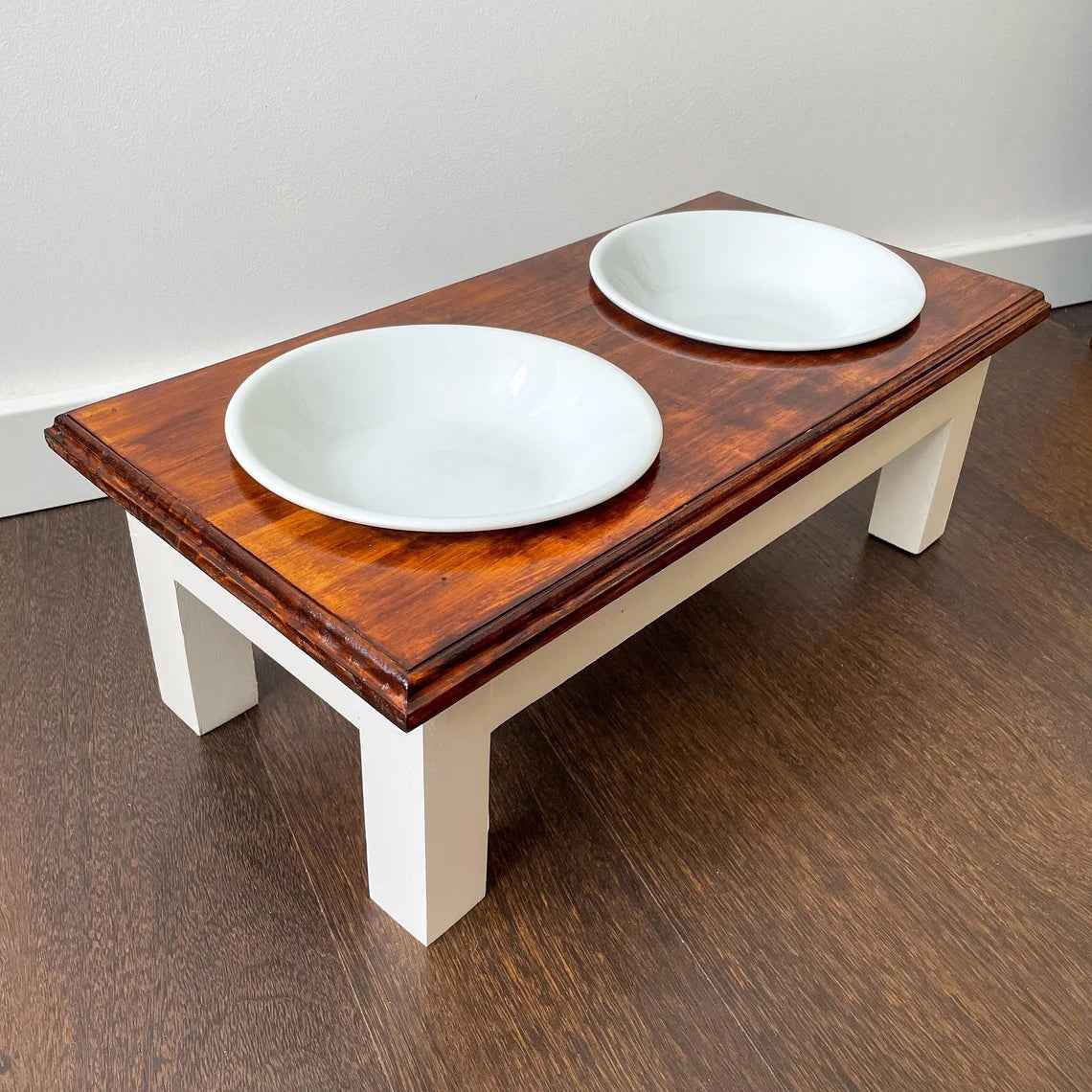 Gio Handmade Wooden Elevated Dog and Cat Feeder
