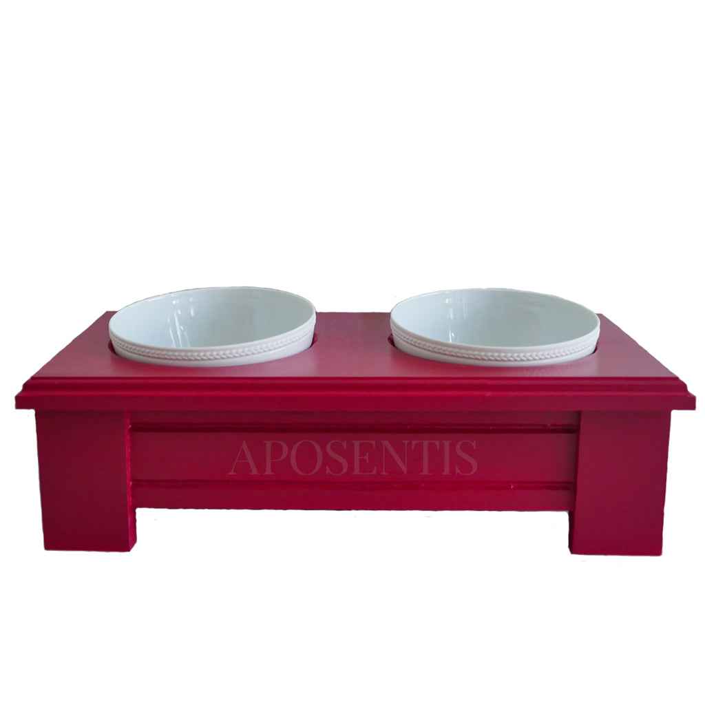 Flora Wooden Elevated Dog and Cat Feeder