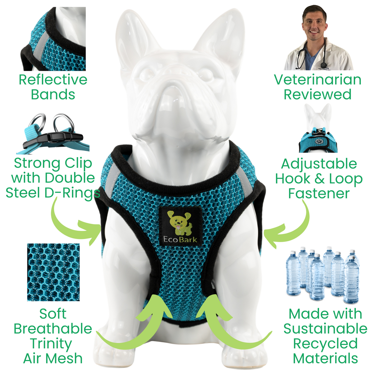 EcoBark – Aqua Sport Reflective Step-In Dog Harness