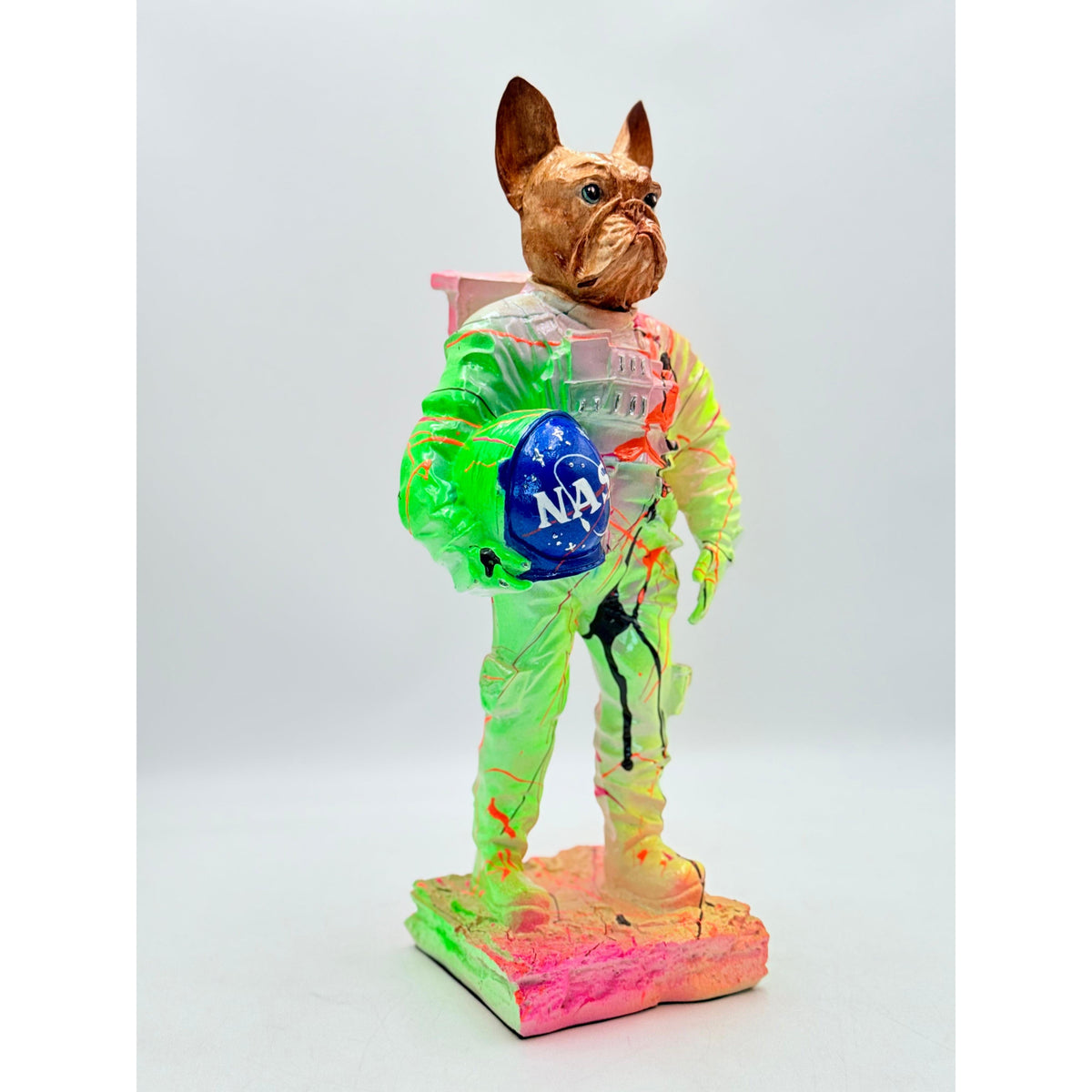 And Iconic Astronaut Bulldog Sculpture Space Pop Icon
