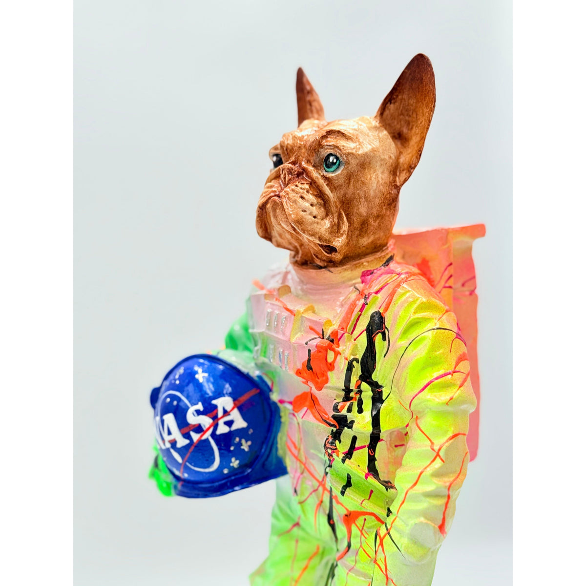 And Iconic Astronaut Bulldog Sculpture Space Pop Icon