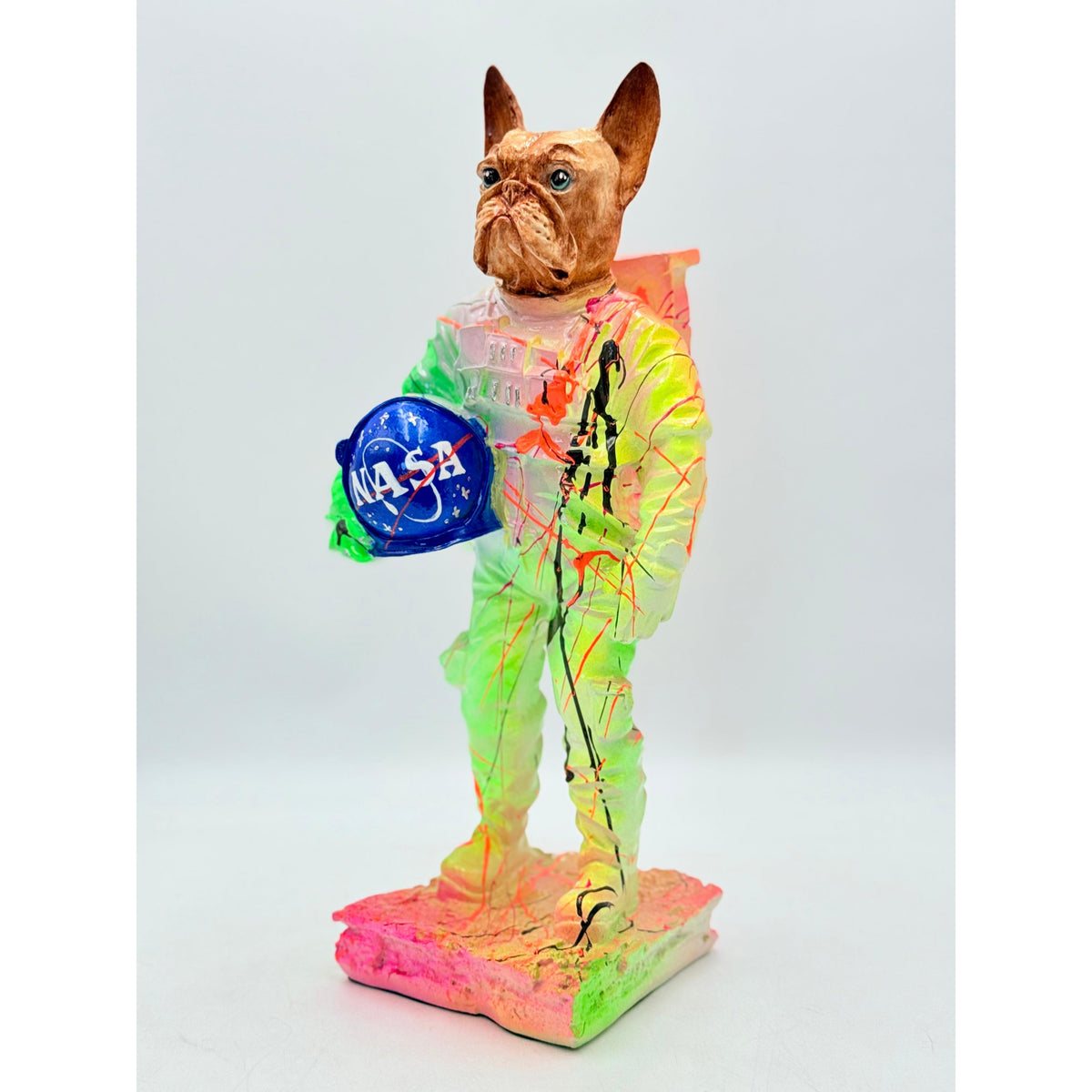 And Iconic Astronaut Bulldog Sculpture Space Pop Icon