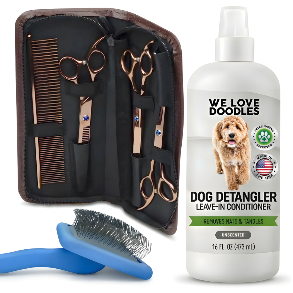 At Home Grooming Pack Hypoallergenic (Brush, Scissors, Detangler)