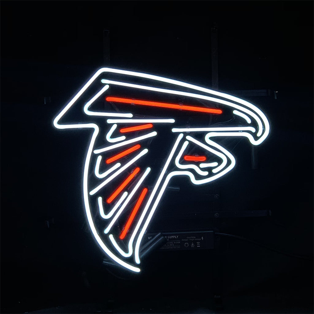 Atlanta Falcons Football Logo Real Glass Neon Sign