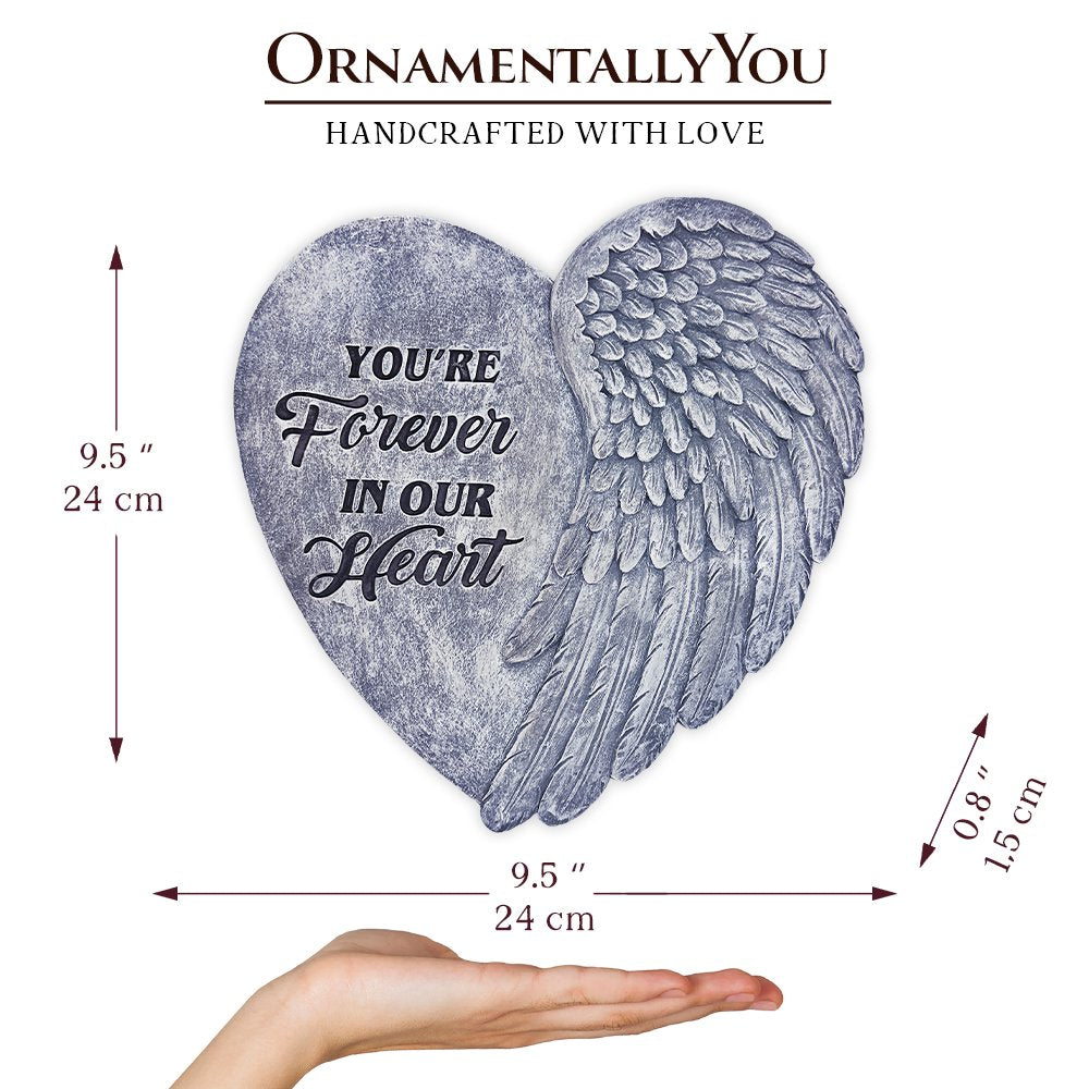 You’re Forever in Our Hearts Angel Wing Stepping Stone, 9.5