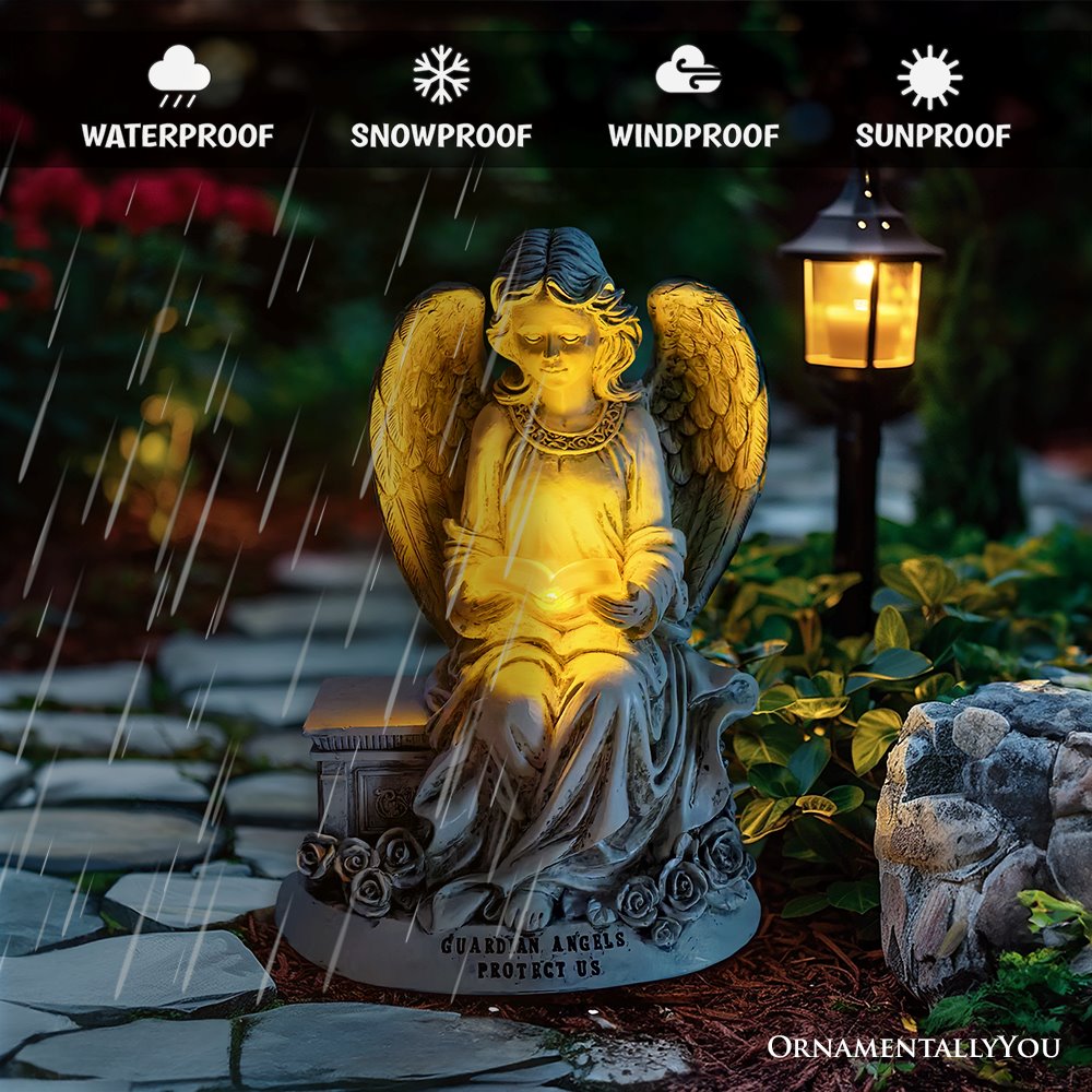 Guardian Angel Reading Book Garden Statue, 10