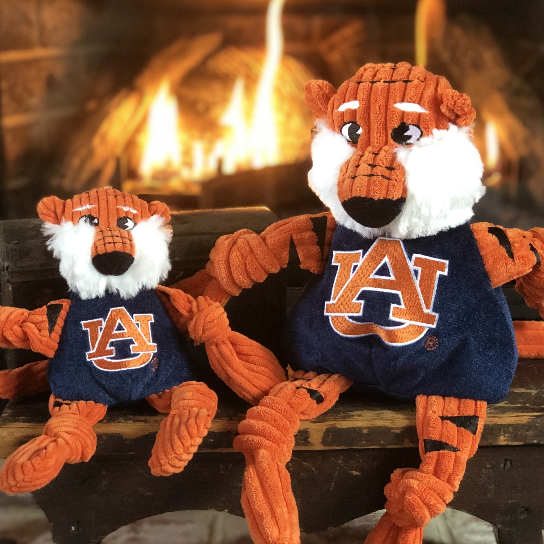 NCAA Auburn University, Aubie the Tiger Knottie Plush Dog Toy | HT Animal Supply