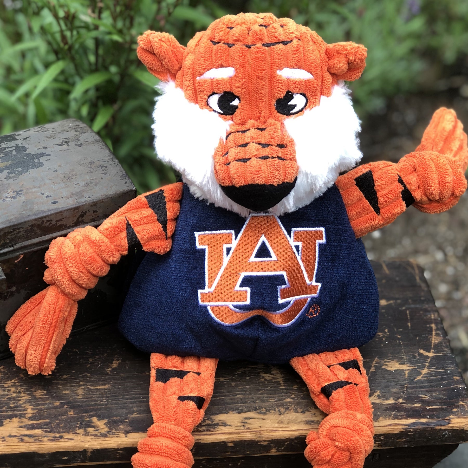 NCAA Auburn University, Aubie the Tiger Knottie Plush Dog Toy | HT Animal Supply