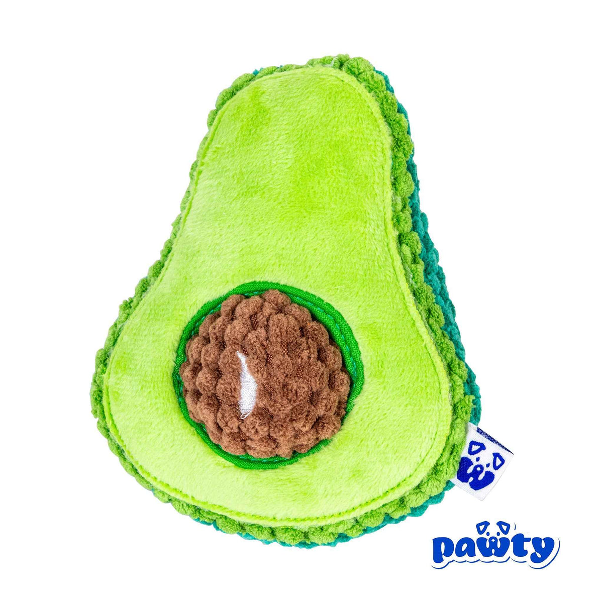 Pawty Avocado Plush Squeaky Dog Toy