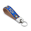 Up Country Aztec Blue Cast Brass Key Ring