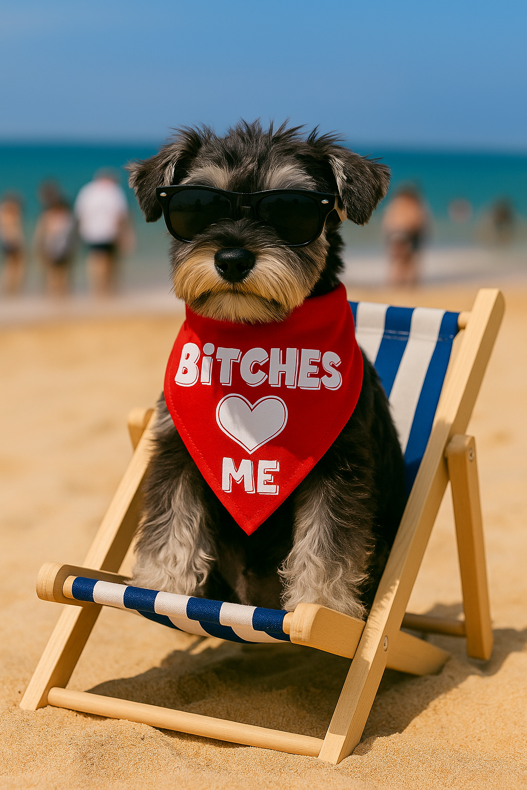 Parisian Pet Bitches Love Me Bandana-Red