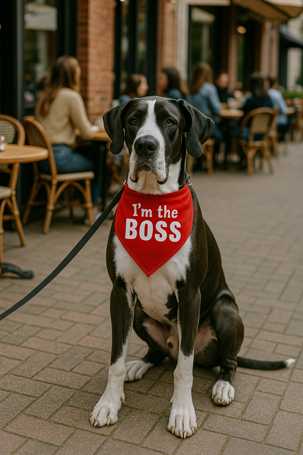 Parisian Pet Im The Boss Bandana-Red