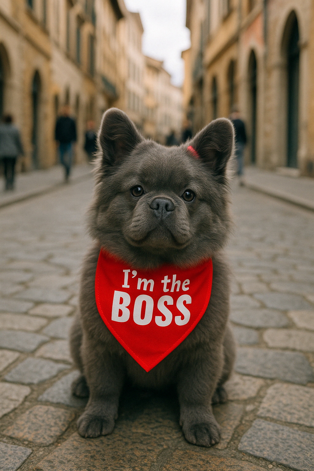 Parisian Pet Im The Boss Bandana-Red