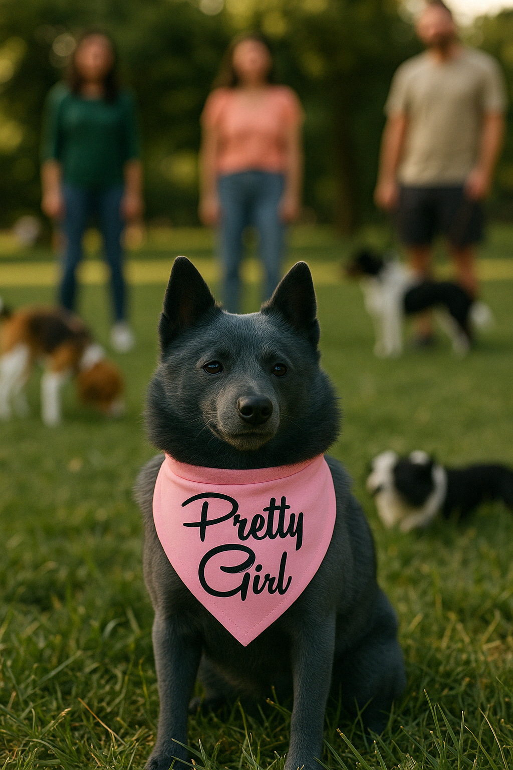 Parisian Pet Pretty Girl Bandana - Fashionable, Comfortable Pink Pet Bandana for Dogs & Cats, Trendy Pet Fashion Accessory