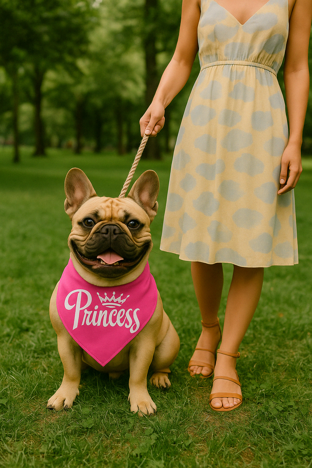 Parisian Pet Princess Bandana for Dogs & Cats - Stylish, Trendy, Comfortable Pink Dog Bandana for Special Occasions