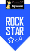 Parisian Pet Rock Star Bandana-Blue