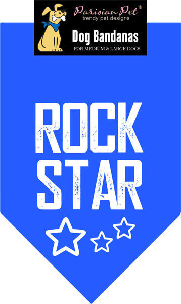 Parisian Pet Rock Star Bandana-Blue