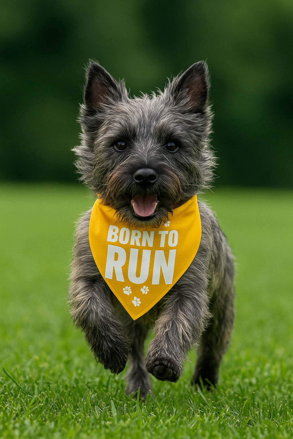 Parisian Pet Born to Run Bandana-Yellow
