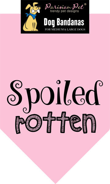 Parisian Pet Spoiled Rotten Bandana-Pink