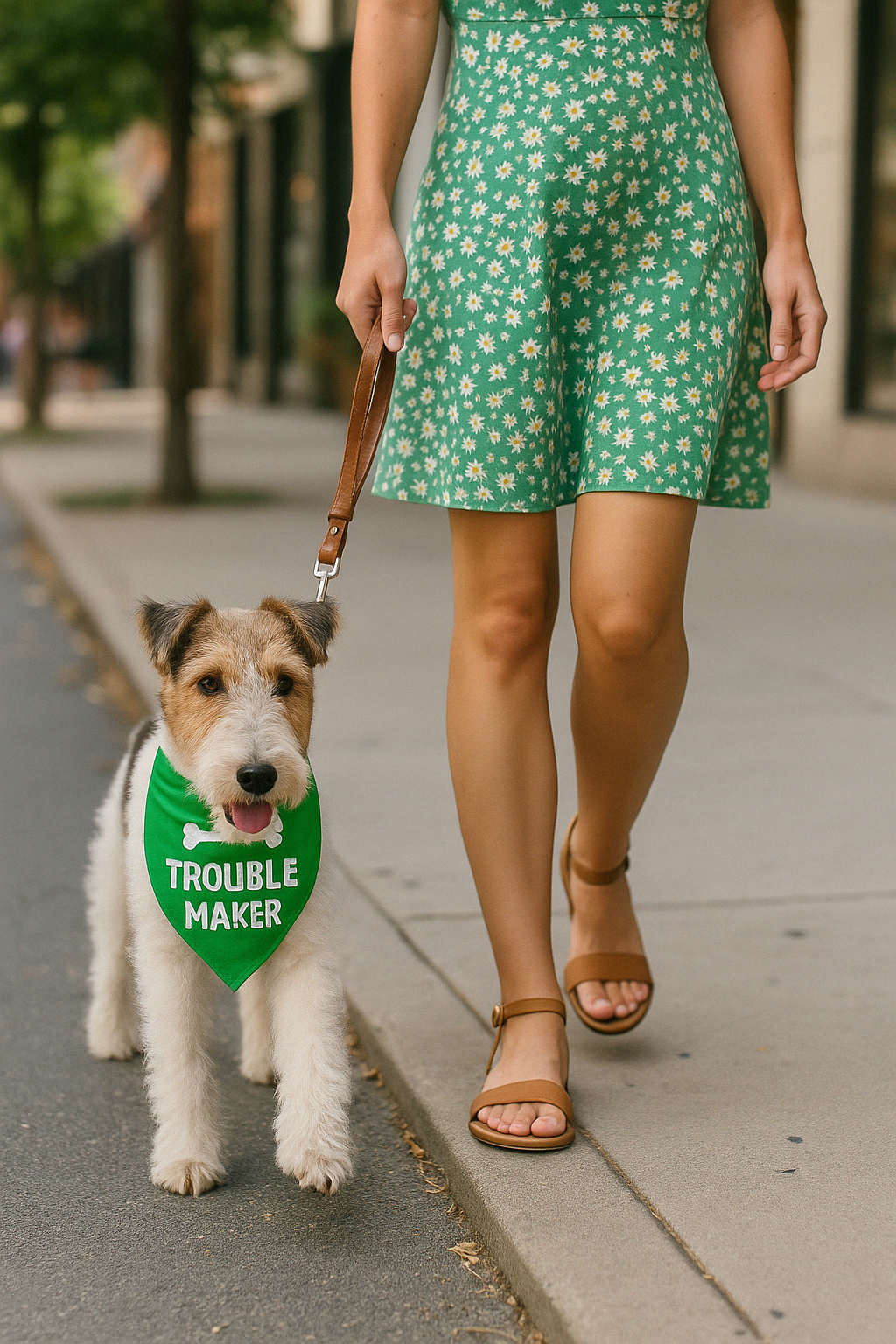 Parisian Pet Trouble Maker Bandana for Dogs & Cats - Fun, Comfortable, Trendy Green Pet Fashion Accessory-Saint Patricks Day