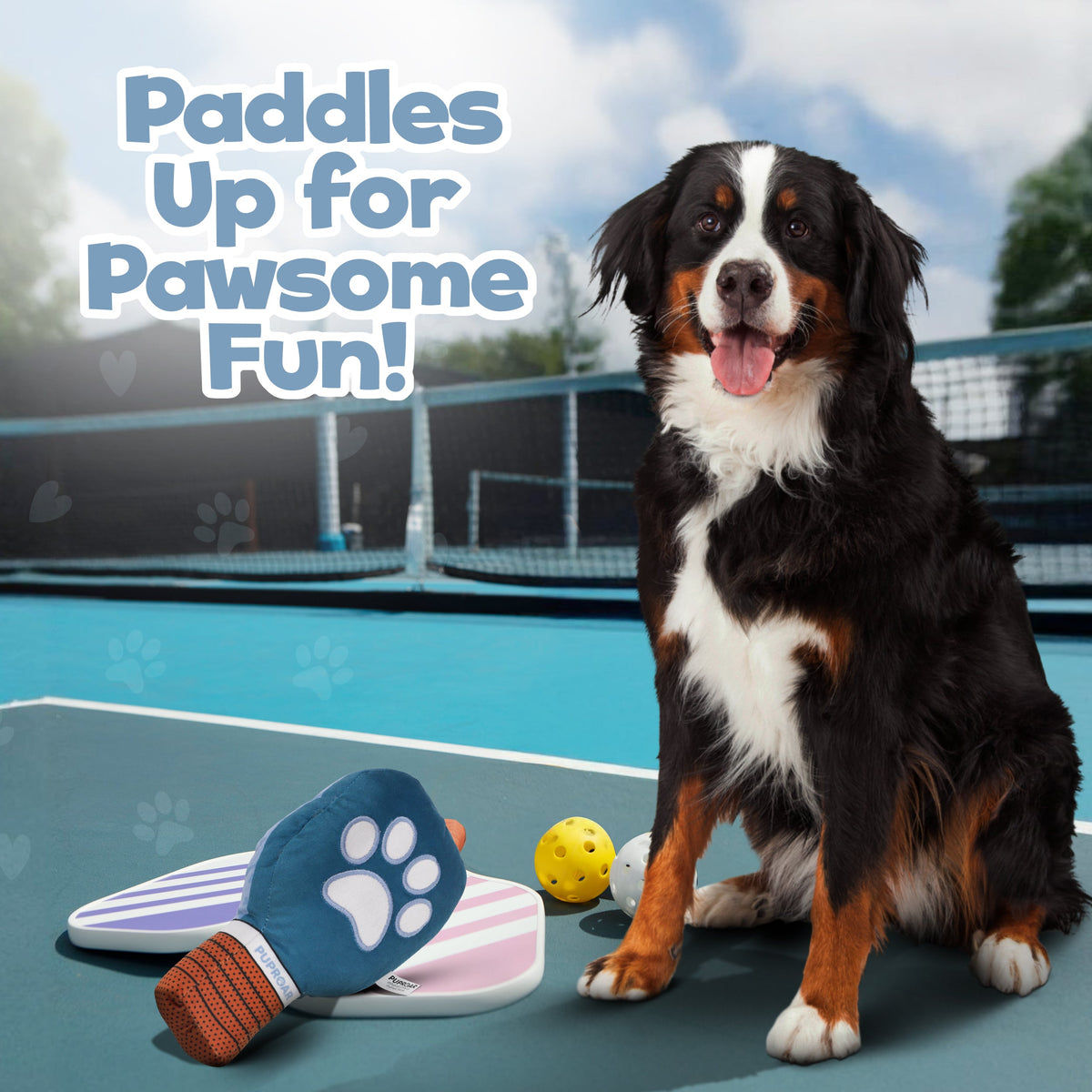 PUPROAR Pickleball Dog Toy - Funny Squeaky Pickleball Gift for Dogs