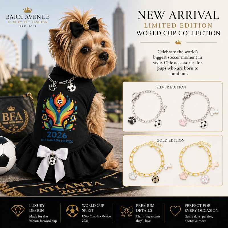 Bark Fifth Avenue The Golden Goal Dog Necklace