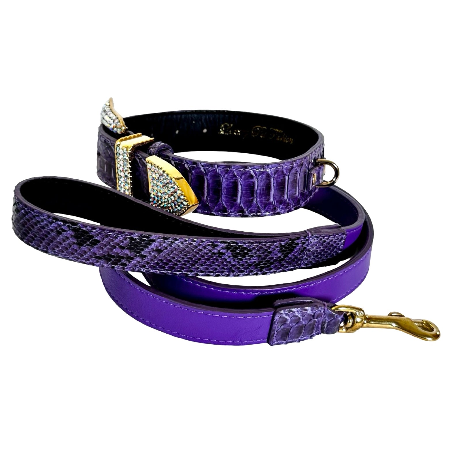 Allysa Payne Amethyst Royale Python Set Dog Collar