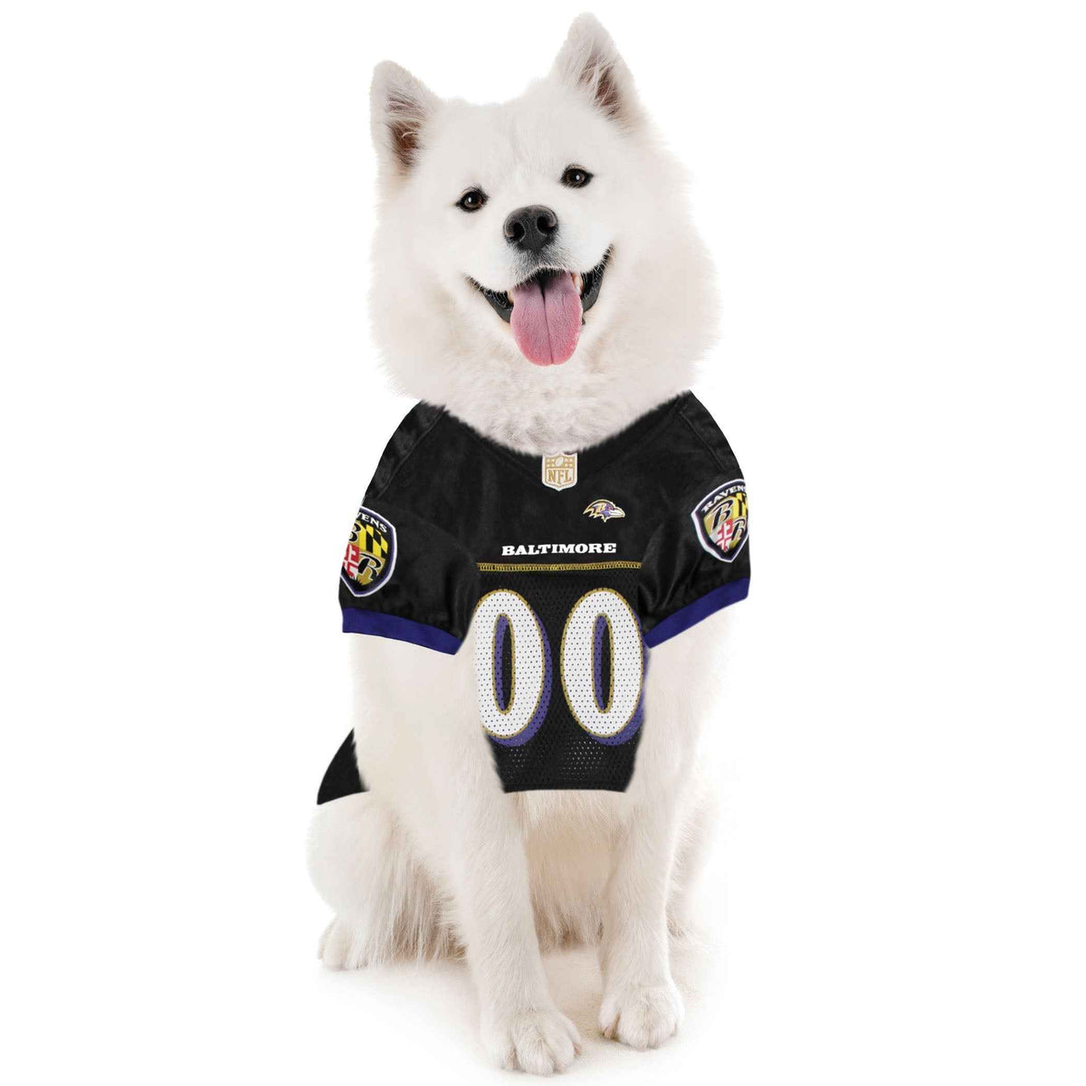 NFL Baltimore Ravens Striped Mesh Pet Jersey