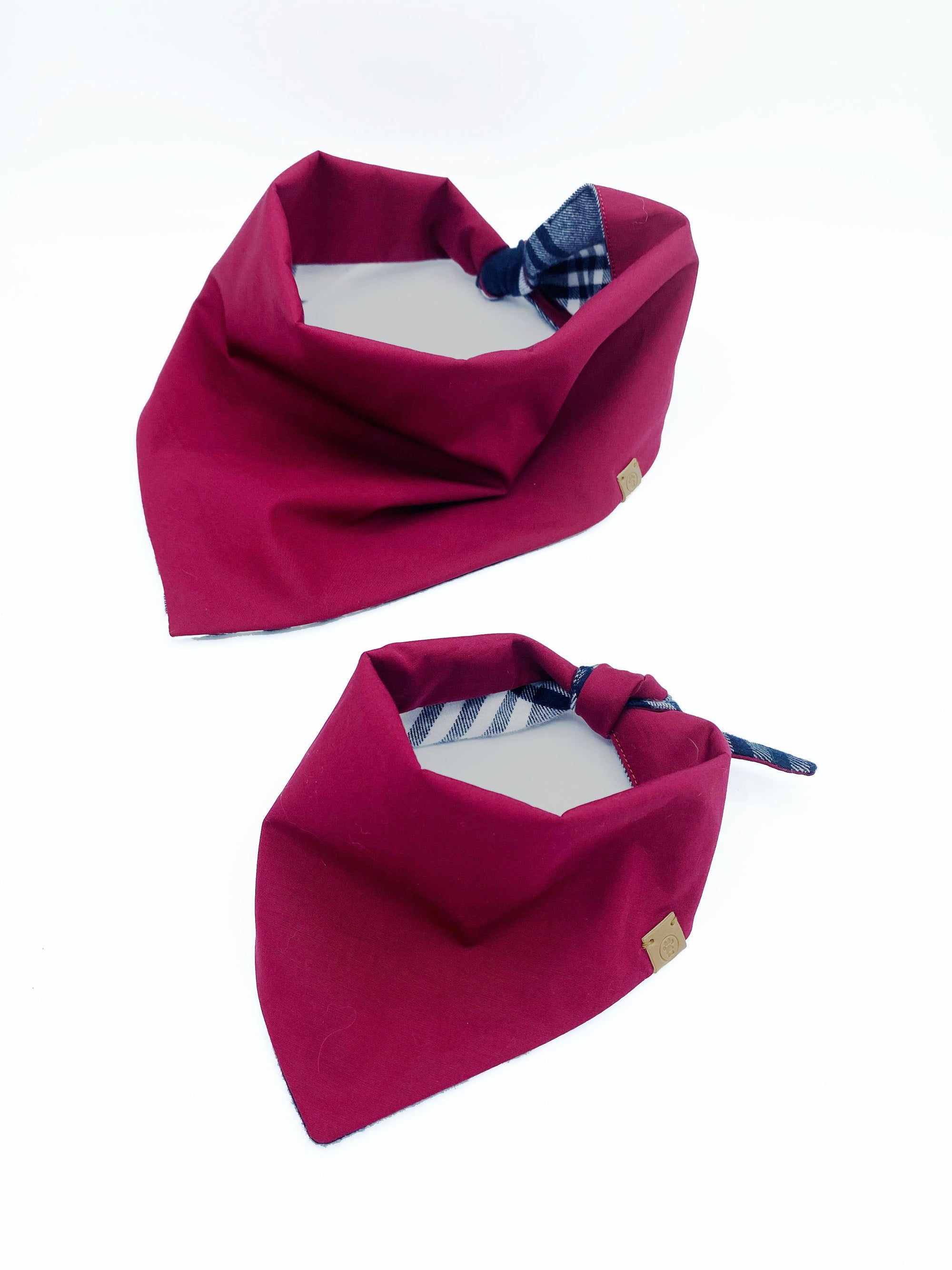 BESPOKE PAWS Bobby Reversible Pet - Cotton Lightweight Comfort Breathable BANDANA