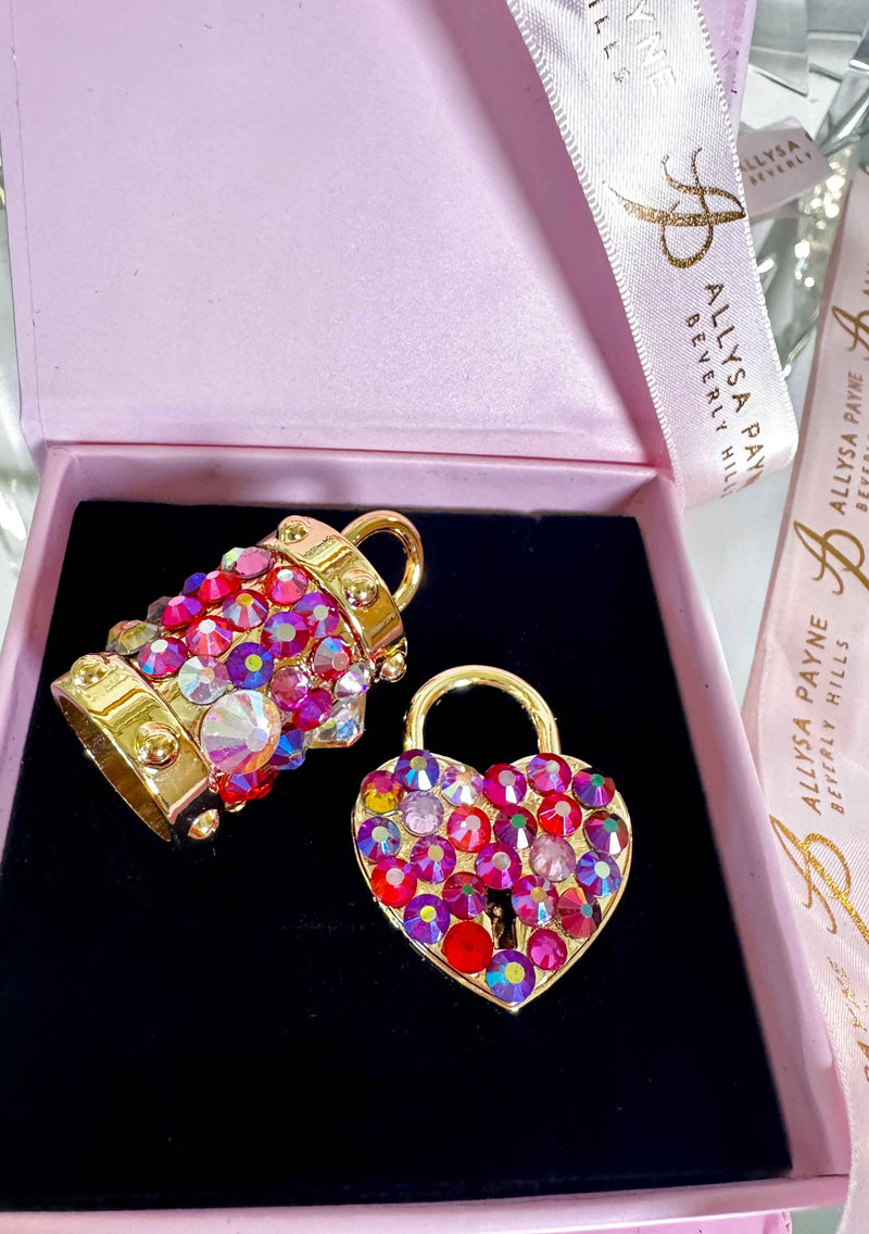 Allysa Payne Blush Swarovski Crystal Love Charm Set