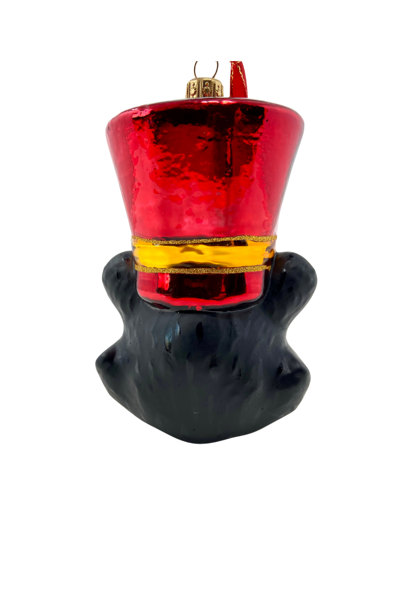 KRG Black Bear Head Polish Glass Ornament